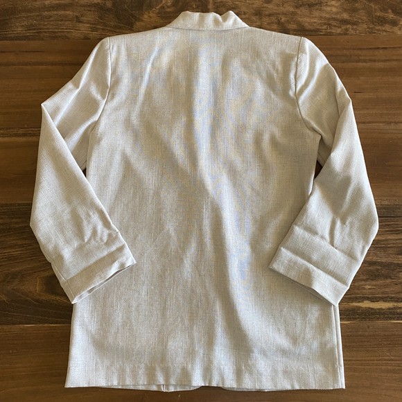 Vintage Sag Harbor Cream Linen-Blend Blazer Women’s 4P - Picture 2 of 12
